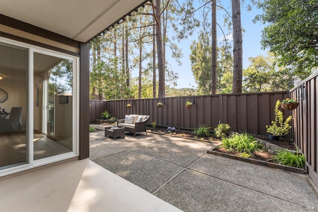 81 Forest Ln, San Rafael, CA 94903 - fenced backyard featuring a patio area and outdoor lounge area