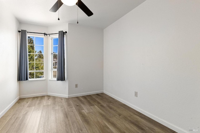 404 Mellowood Ct, Suisun City, CA 94585 - spare room featuring wood finished floors and a ceiling fan