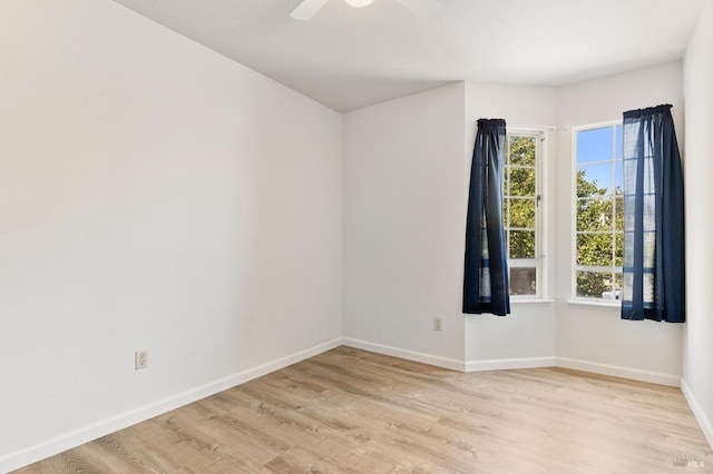 404 Mellowood Ct, Suisun City, CA 94585 - empty room with light wood-style floors and ceiling fan