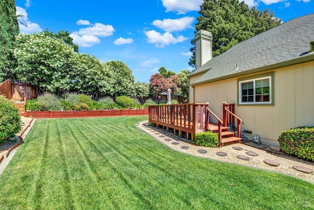 2340 Canton Ct, Fairfield, CA 94534 - view of yard featuring a wooden deck