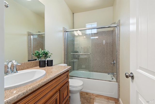 180 Healdsburg Ave Unit B, Cloverdale, CA 95425 - full bathroom with vanity, combined bath / shower with glass door, and tile patterned floors
