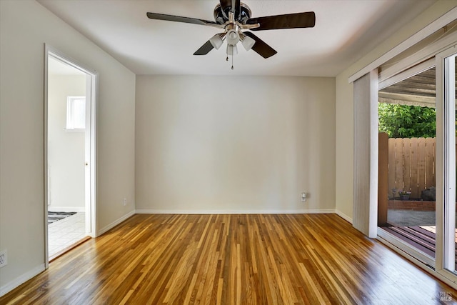 8567 Davona Dr, Dublin, CA 94568 - empty room with a ceiling fan and wood finished floors