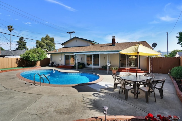 8567 Davona Dr, Dublin, CA 94568 - view of pool with a patio area, a fenced backyard, and outdoor dining area
