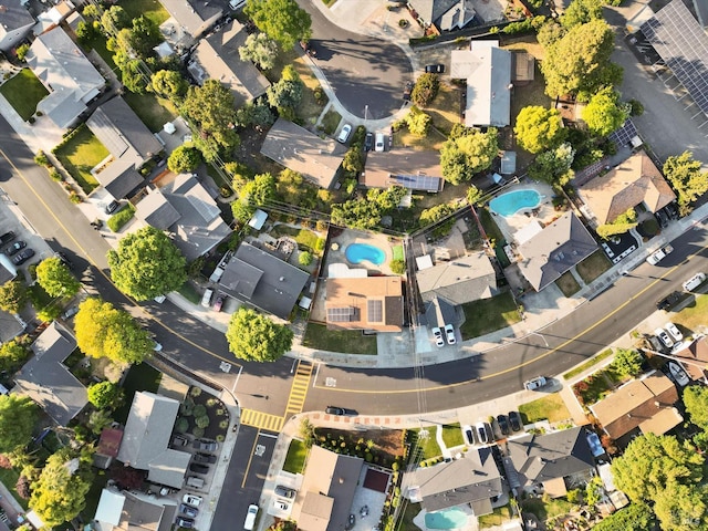 8567 Davona Dr, Dublin, CA 94568 - aerial view of property's location with nearby suburban area and a pool