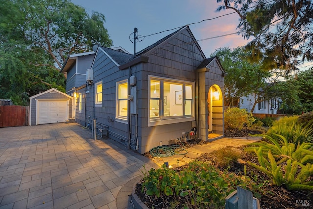 210 San Francisco Blvd, San Anselmo, CA 94960 - view of front of property with an outdoor structure and a garage