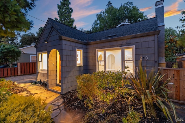 210 San Francisco Blvd, San Anselmo, CA 94960 - view of front of property with roof with shingles and a chimney