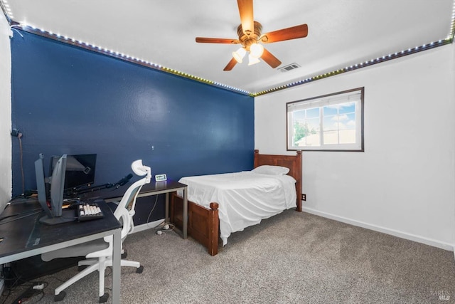 216 Walnut St, Suisun City, CA 94585 - carpeted bedroom featuring an office area and ceiling fan
