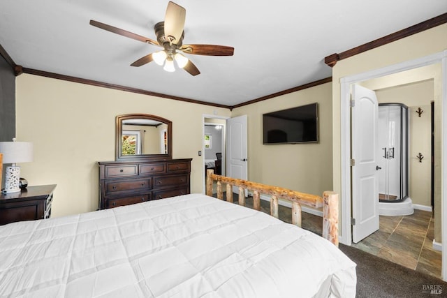 216 Walnut St, Suisun City, CA 94585 - bedroom featuring crown molding and ceiling fan