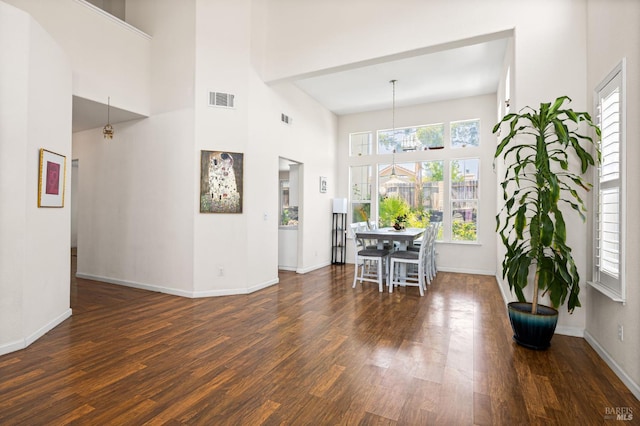 2131 Hailstone Way, Antioch, CA 94509 - foyer featuring wood finished floors, a high ceiling, and a chandelier