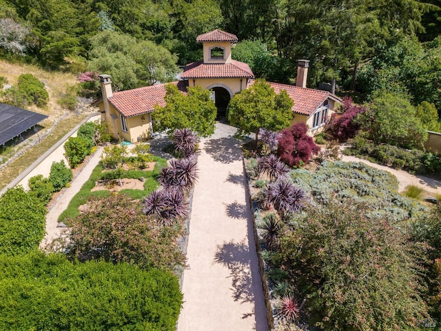 11018 Moonshine Rd, Sebastopol, CA 95472 - view from above of property with a heavily wooded area
