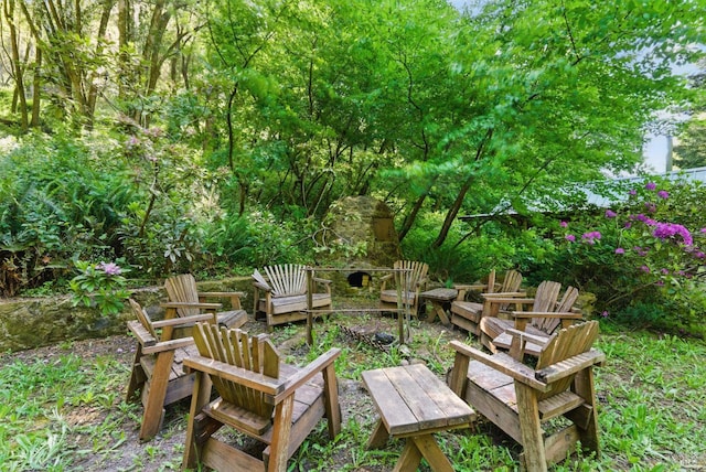 11018 Moonshine Rd, Sebastopol, CA 95472 - view of yard with an outdoor fire pit