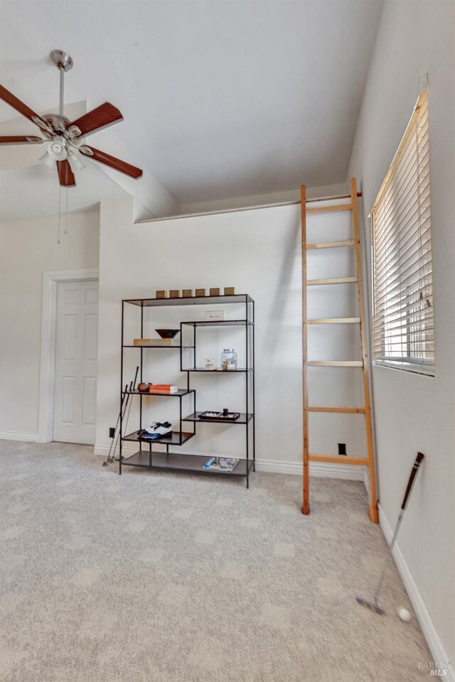 1130 W 9th St, Benicia, CA 94510 - unfurnished bedroom featuring carpet floors and vaulted ceiling