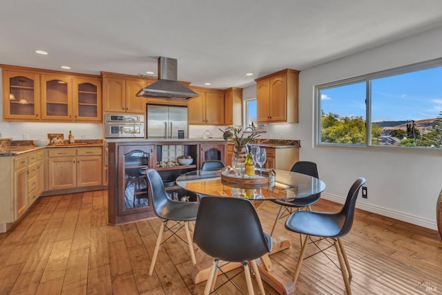 1130 W 9th St, Benicia, CA 94510 - dining area with recessed lighting and light wood-style flooring