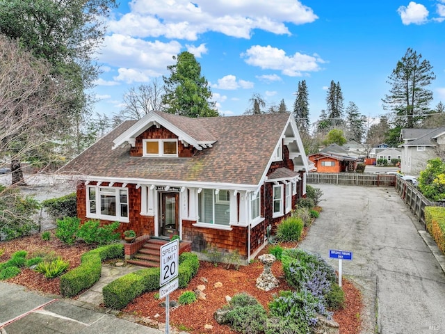1763 2nd St, Napa, CA 94559 - view of front of house featuring driveway, a shingled roof, and covered porch