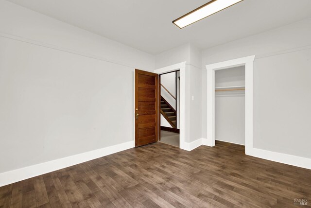 1763 2nd St, Napa, CA 94559 - unfurnished bedroom featuring wood finished floors and a closet