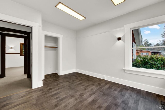 1763 2nd St, Napa, CA 94559 - unfurnished bedroom featuring dark wood-type flooring and a closet