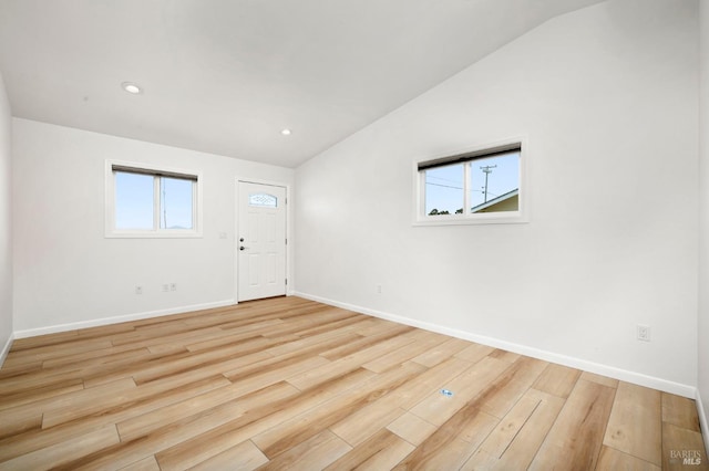 2290 Woolsey Rd, Fulton, CA 95439 - entrance foyer featuring lofted ceiling, light wood-style flooring, plenty of natural light, and recessed lighting