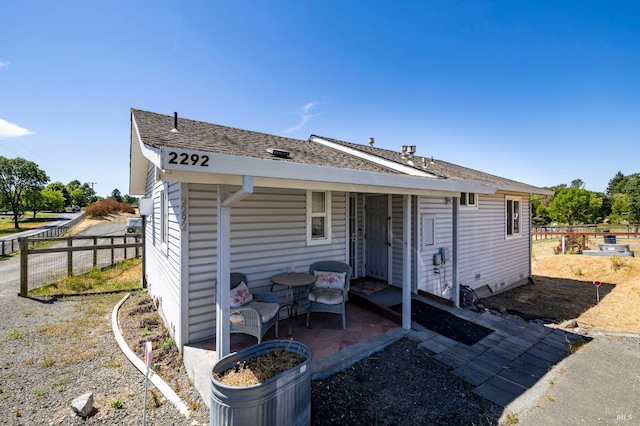 2290 Woolsey Rd, Fulton, CA 95439 - rear view of property with a shingled roof