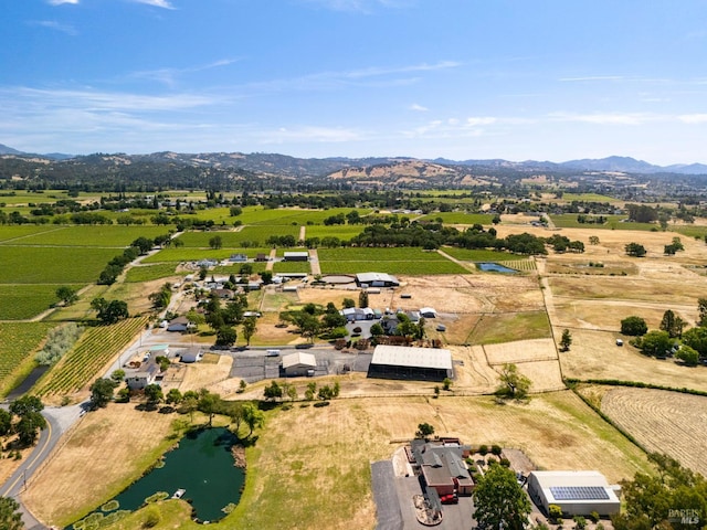 2290 Woolsey Rd, Fulton, CA 95439 - overview of rural landscape with a water and mountain view and farmland