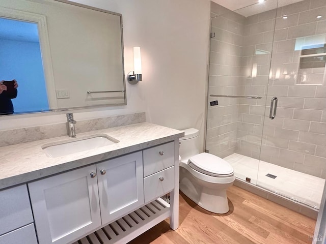 164 Oak Island Dr, Santa Rosa, CA 95409 - full bathroom with vanity, wood finished floors, and a stall shower