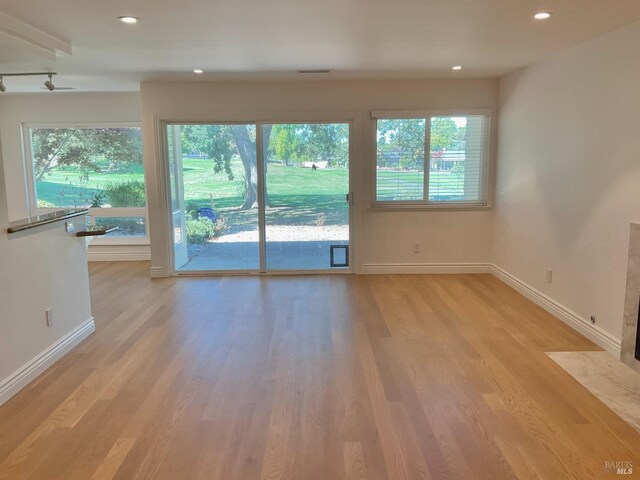 164 Oak Island Dr, Santa Rosa, CA 95409 - spare room featuring light wood-style flooring and recessed lighting