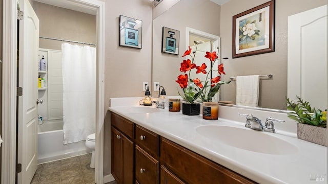 524 Chaparral Loop, Vacaville, CA 95688 - bathroom featuring double vanity and shower / bath combo with shower curtain