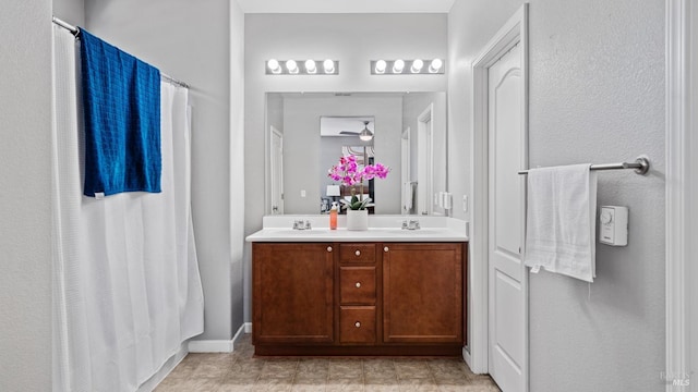 524 Chaparral Loop, Vacaville, CA 95688 - bathroom featuring double vanity and ceiling fan