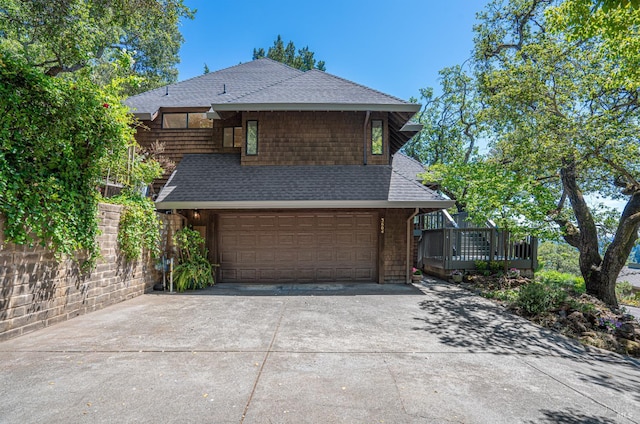 3604 Holly Ridge Dr, Santa Rosa, CA 95409 - view of front of home featuring a garage, concrete driveway, and a shingled roof