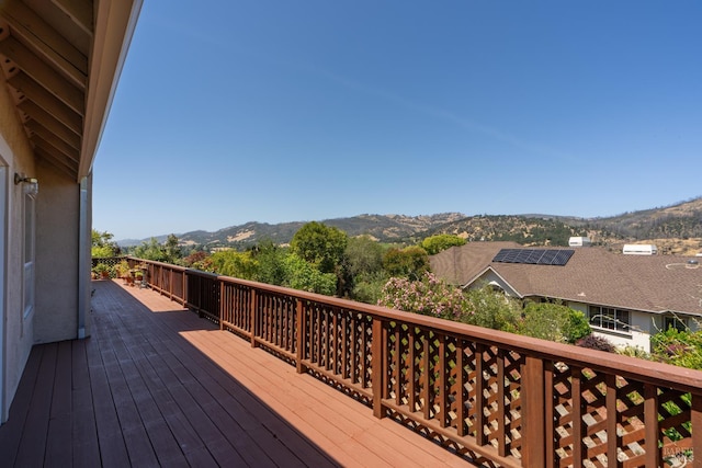 6327 Meadowridge Dr, Santa Rosa, CA 95409 - wooden deck with a mountain view