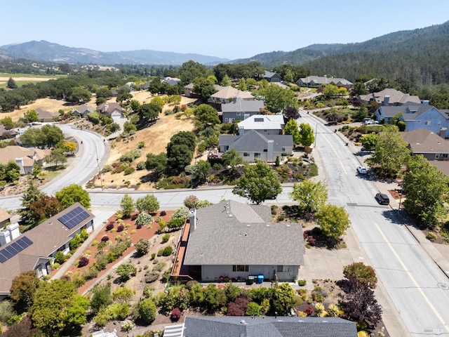 6327 Meadowridge Dr, Santa Rosa, CA 95409 - aerial perspective of suburban area featuring mountains