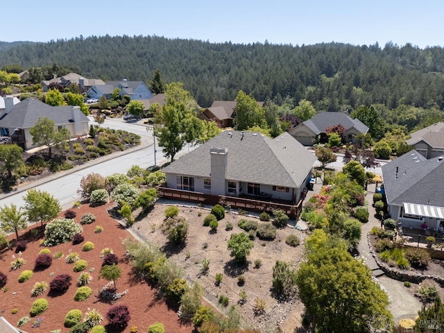 6327 Meadowridge Dr, Santa Rosa, CA 95409 - aerial perspective of suburban area featuring a forest