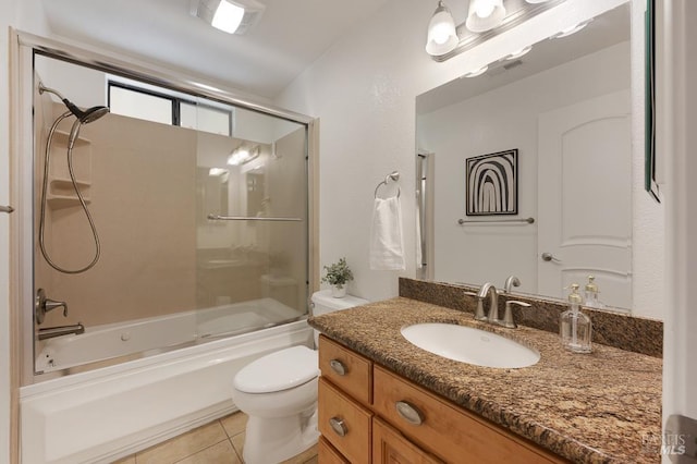 204 Foss Creek Cir Unit B, Healdsburg, CA 95448 - bathroom featuring vanity, combined bath / shower with glass door, and tile patterned floors