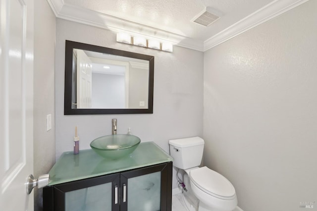 1255 Oak Ridge Ln, Pinole, CA 94564 - bathroom with ornamental molding, vanity, and marble look tiles