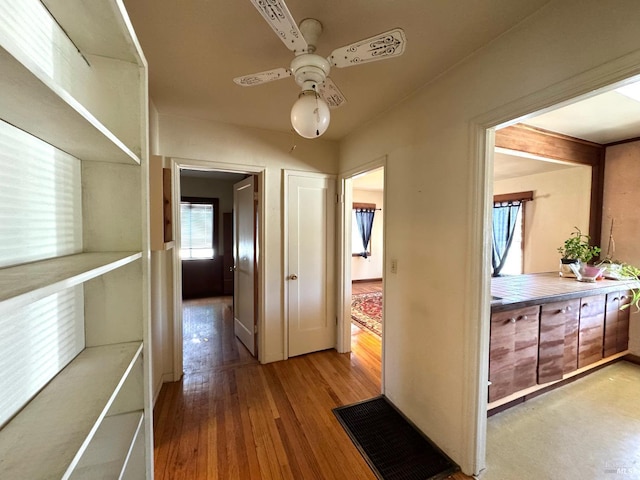 716 Mountain View Ave, Petaluma, CA 94952 - hallway with wood finished floors