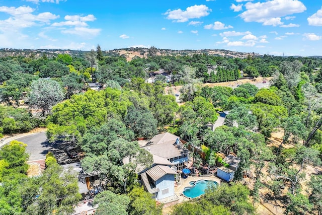 2588 King Edward Ct, El Dorado Hills, CA 95762 - bird's eye view of a pool area and a forest