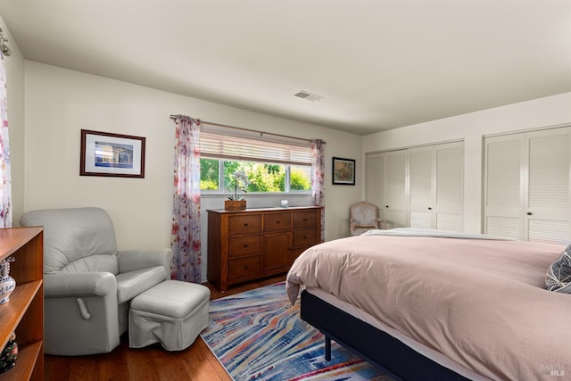 406 White Oak Dr, Santa Rosa, CA 95409 - bedroom with wood finished floors and two closets