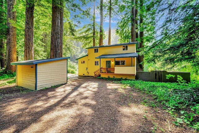 2685 Austin Creek Rd, Cazadero, CA 95421 - view of front of home featuring a storage shed