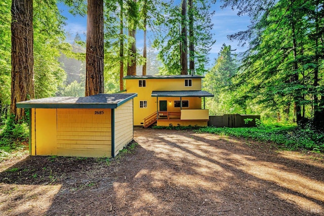 2685 Austin Creek Rd, Cazadero, CA 95421 - rear view of property with a shed