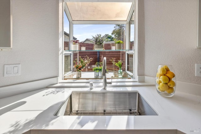 766 Calico Trl, Vacaville, CA 95687 - kitchen view of a textured wall and a sink