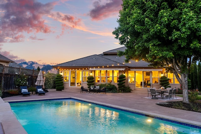3439 Selene Ct, Santa Rosa, CA 95404 - outdoor pool featuring entry steps, a patio area, and french doors