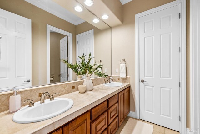 3439 Selene Ct, Santa Rosa, CA 95404 - full bath with double vanity, tile patterned flooring, and recessed lighting
