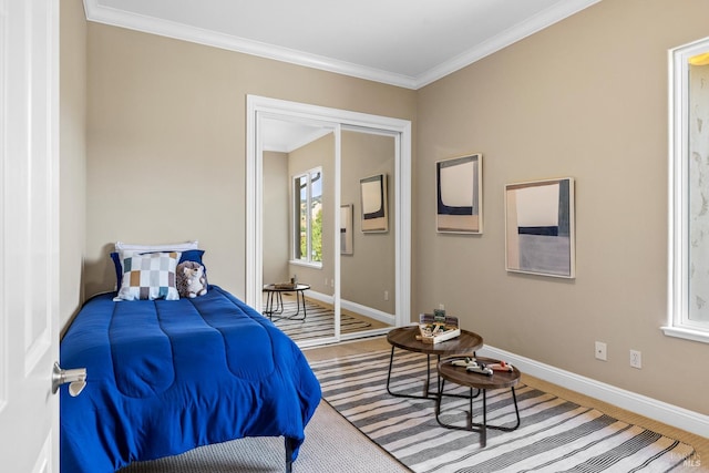 3439 Selene Ct, Santa Rosa, CA 95404 - bedroom featuring crown molding and wood finished floors