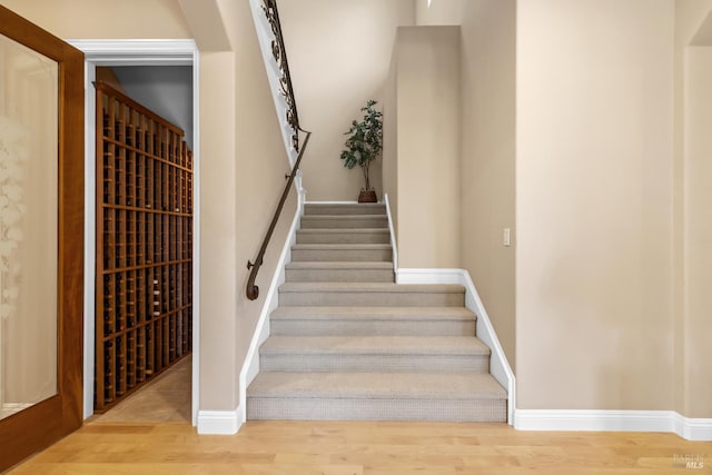 3439 Selene Ct, Santa Rosa, CA 95404 - stairs with wood finished floors and baseboards