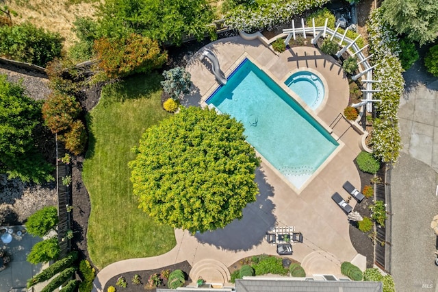3439 Selene Ct, Santa Rosa, CA 95404 - aerial view of a pool area