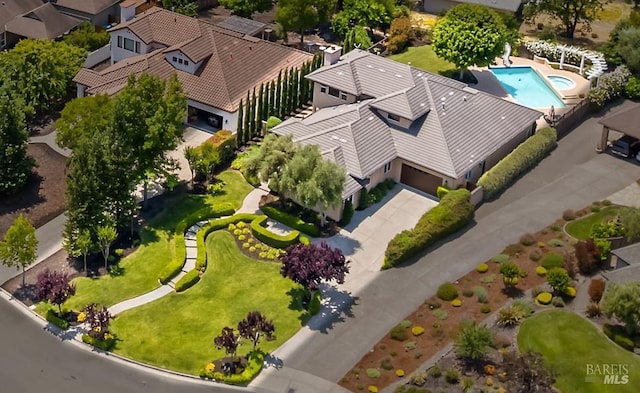3439 Selene Ct, Santa Rosa, CA 95404 - aerial view of a pool