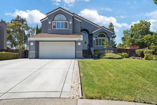 1105 Coulter Ct, Fairfield, CA 94533 - view of front of house with concrete driveway, stucco siding, a garage, and a tile roof