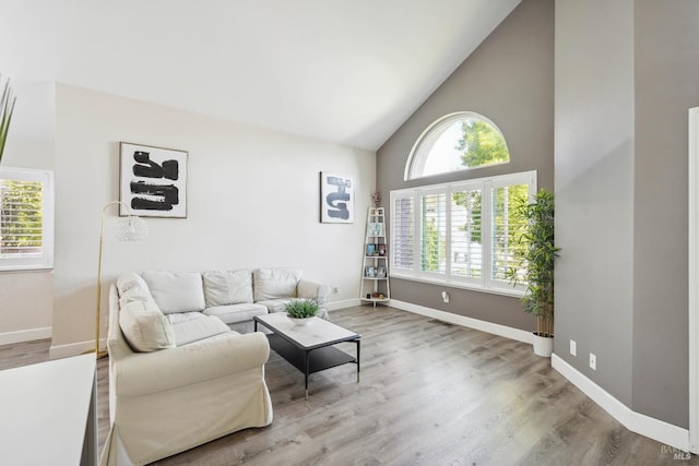 1105 Coulter Ct, Fairfield, CA 94533 - living room with high vaulted ceiling and wood finished floors