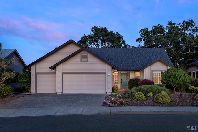 378 Miramonte Pl, Santa Rosa, CA 95409 - view of front facade featuring a garage and concrete driveway