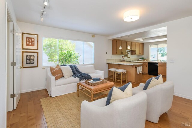 378 Miramonte Pl, Santa Rosa, CA 95409 - living room with light wood-style flooring and baseboards
