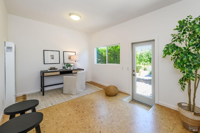 378 Miramonte Pl, Santa Rosa, CA 95409 - home office featuring baseboards and speckle patterned floor